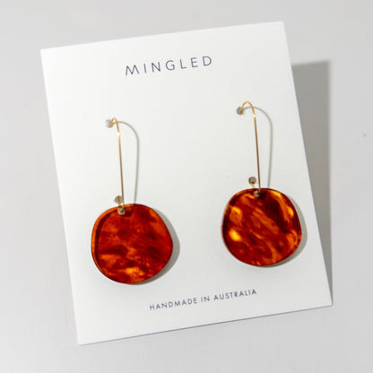 Organic Dangle Earrings - Lava - Mingled