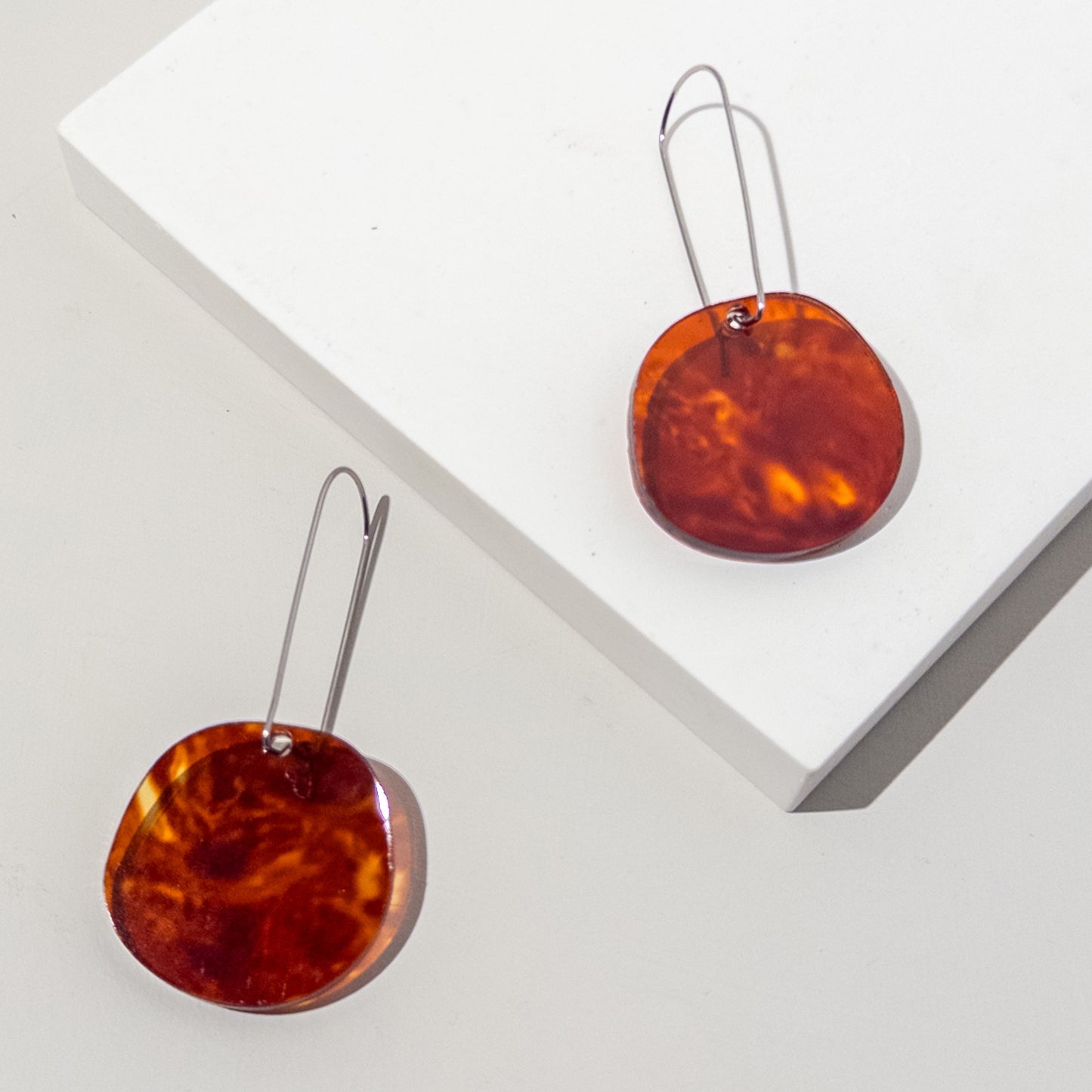 Organic Dangle Earrings - Lava