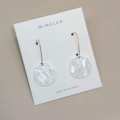 Organic Dangle Earrings - Moonstone - Mingled
