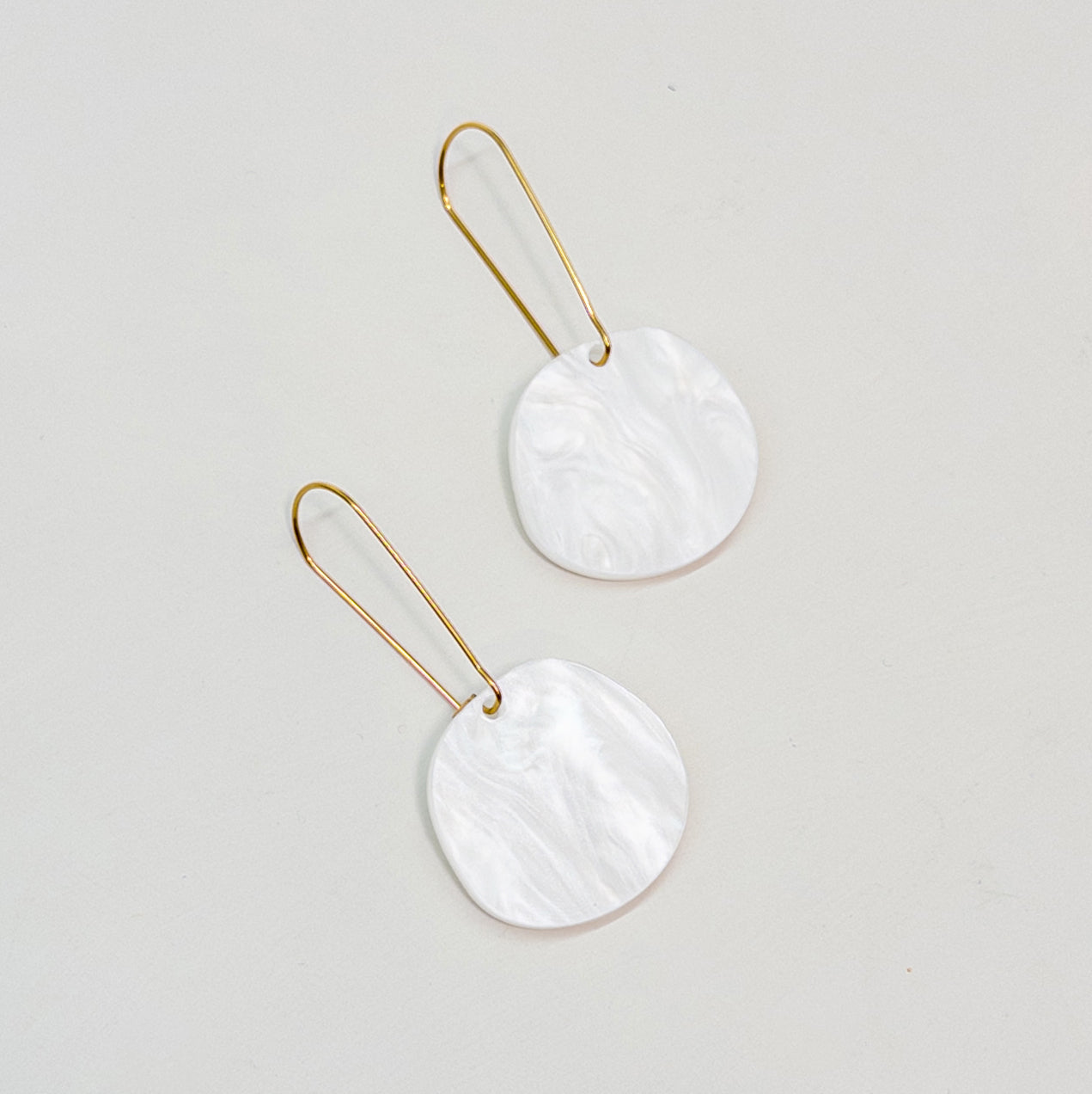Organic Dangle Earrings - Moonstone