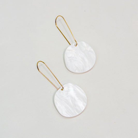 Organic Dangle Earrings - Moonstone
