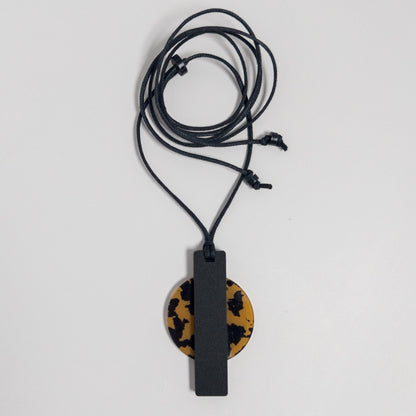 Orion Pendant Necklace - Tortoise Shell and Black - Mingled