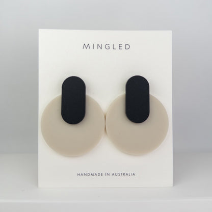 Orion Statement Studs - Ivory - Mingled