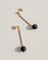 Pendulum Drop Earrings - Black