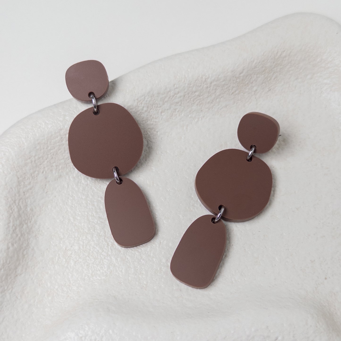 Petra Nutmeg Brown Statement Earrings