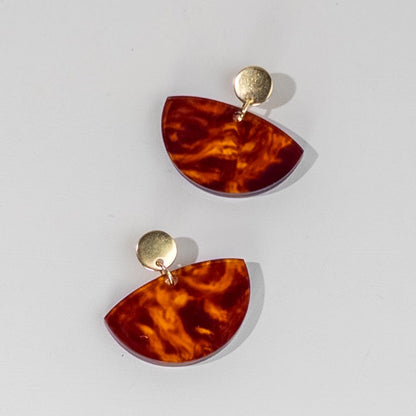 Petticoat Minimalist Dangle Earrings - Lava - Mingled