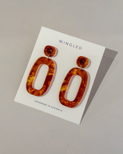 RILEY Dangle Earrings - Lava - Mingled