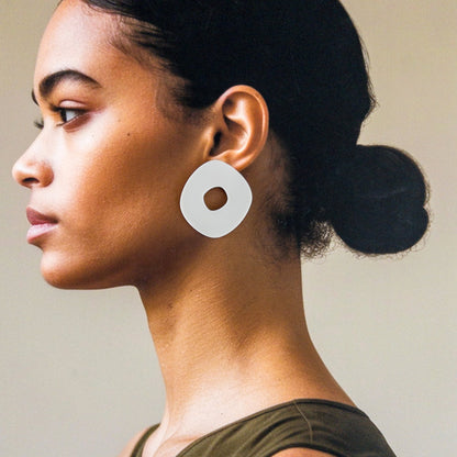 Roca Ivory Beige Statement Studs - Mingled