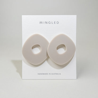 Roca Ivory Beige Statement Studs - Mingled