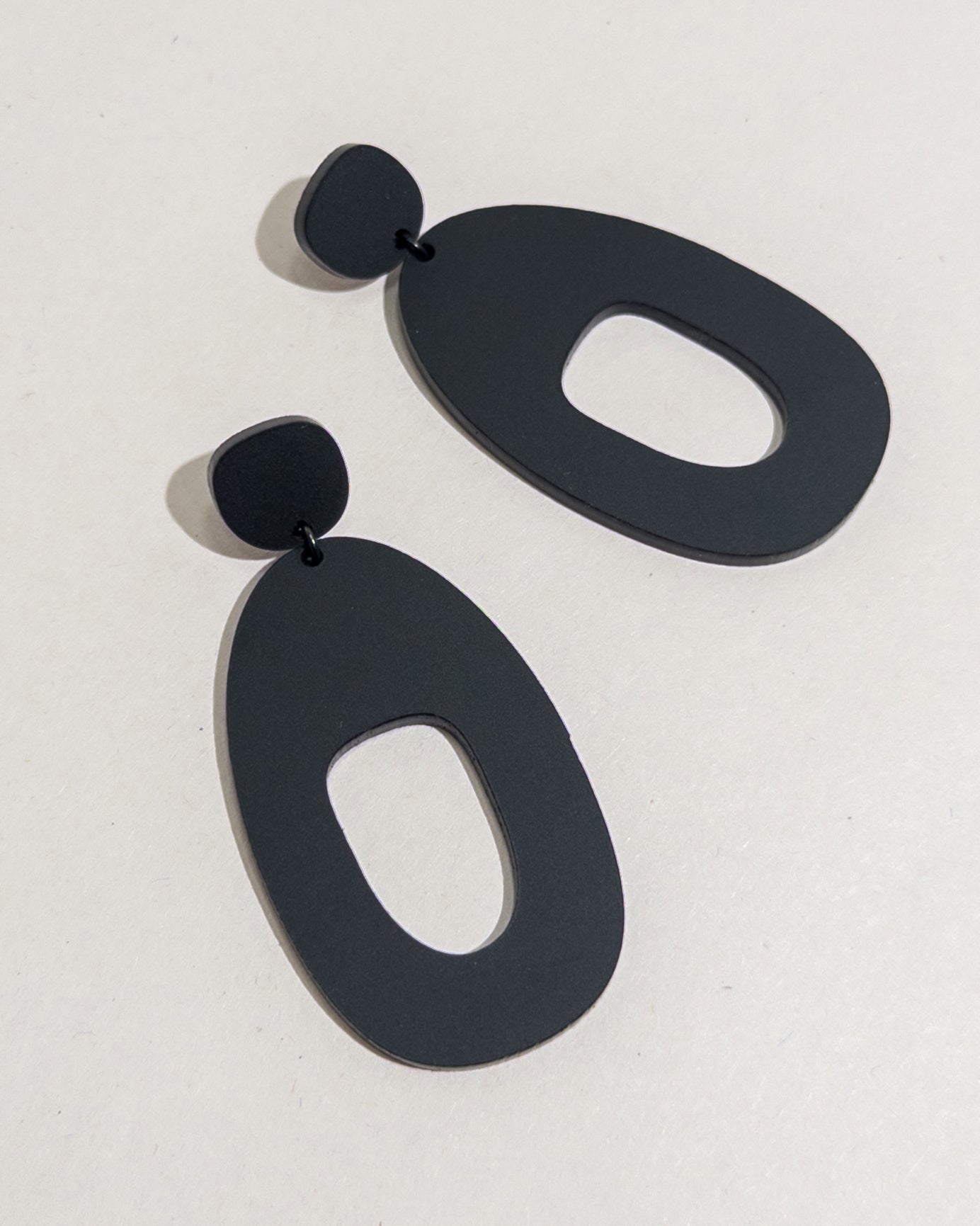 SOKO Statement Earrings - Matte Black - Mingled