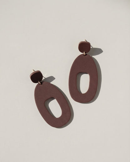SOKO Large Statement Earrings - Merlot - Mingled