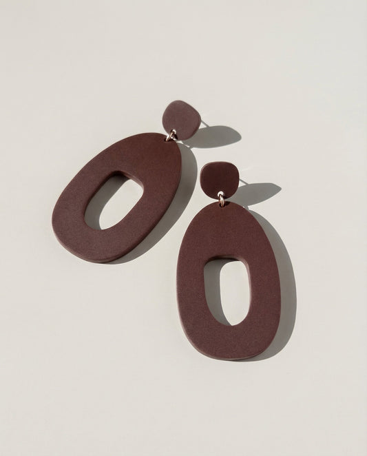 SOKO Large Statement Earrings - Merlot - Mingled