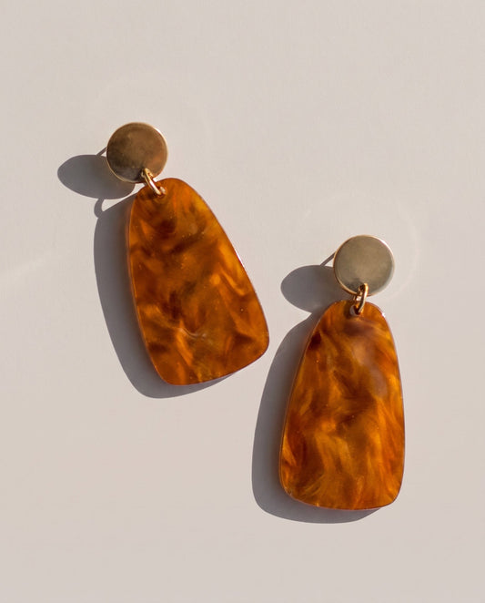 Salita Dangle Earrings - Caramel - Mingled
