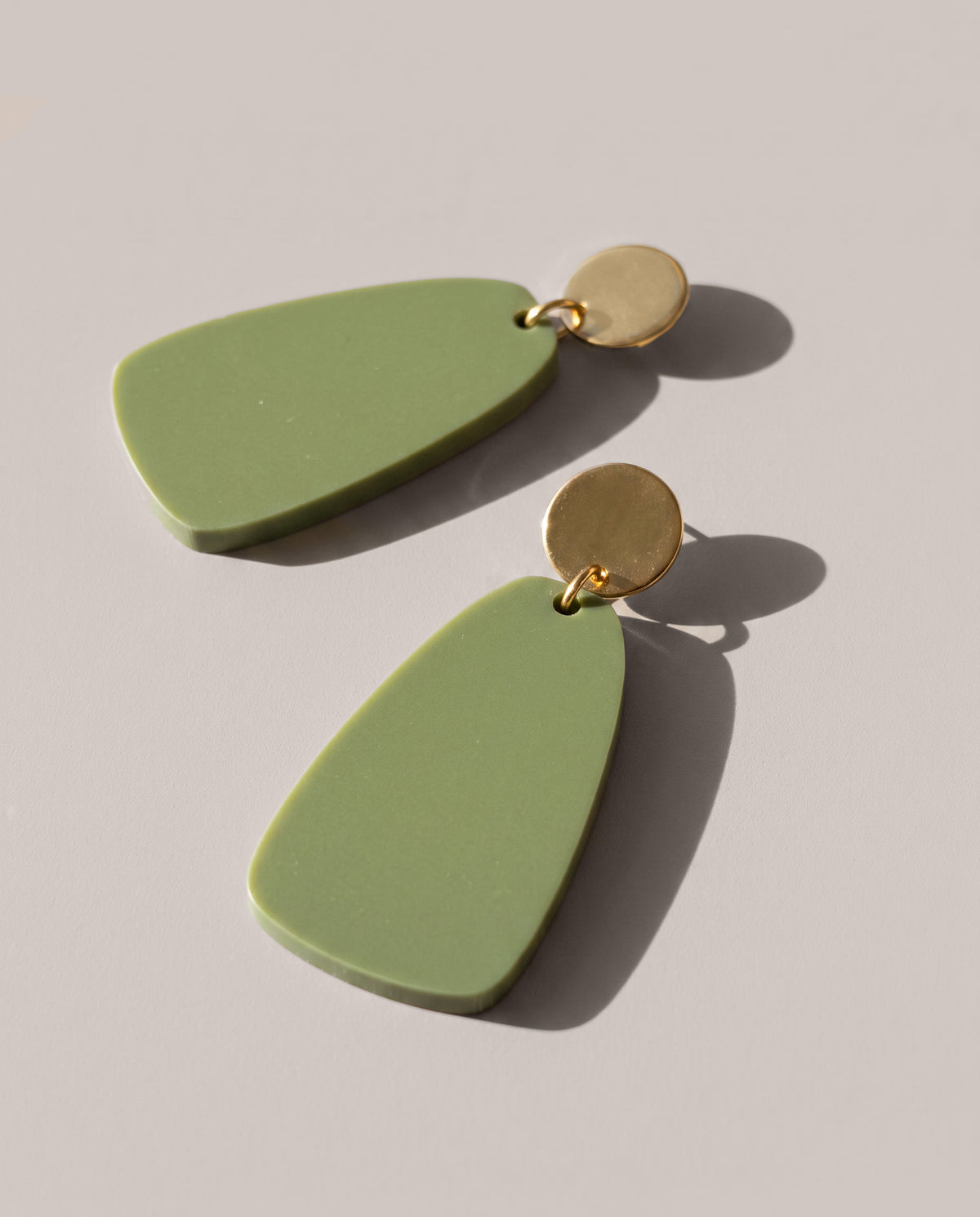 Salita Dangle Earrings - Olive Green