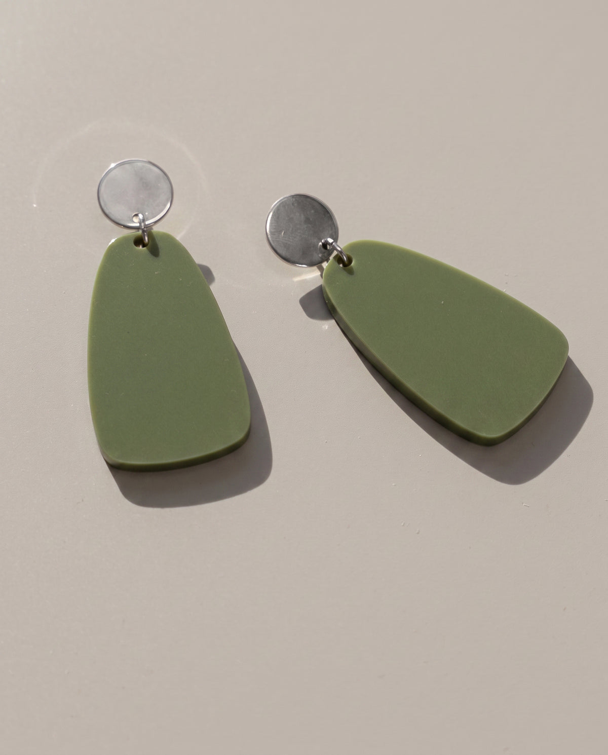 Salita Dangle Earrings - Olive Green