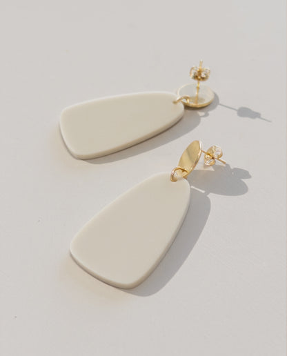 Salita Dangle Earrings - Ivory Beige