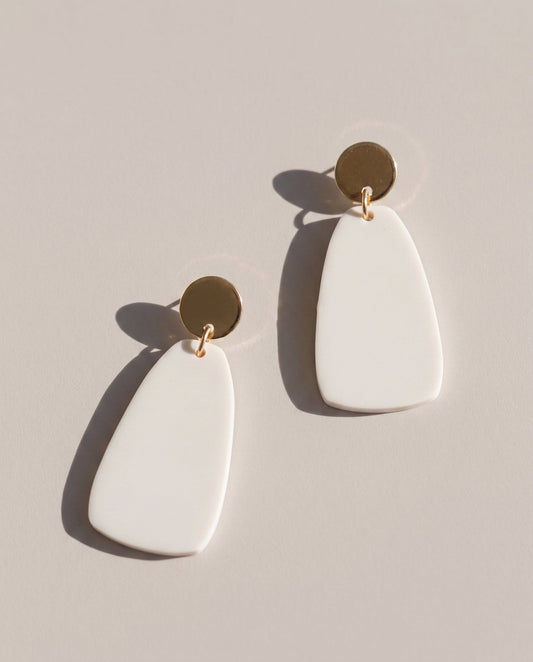 Salita Dangle Earrings - Ivory Beige - Mingled