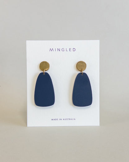 Salita Dangle Earrings - Navy Blue