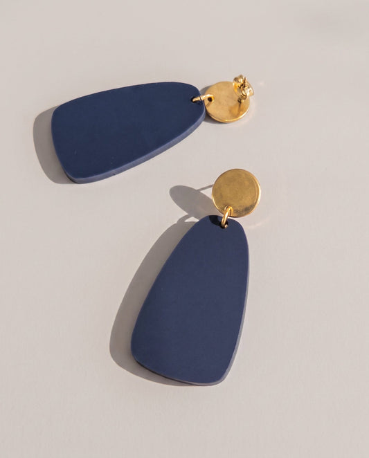 Salita Dangle Earrings - Navy Blue - Mingled