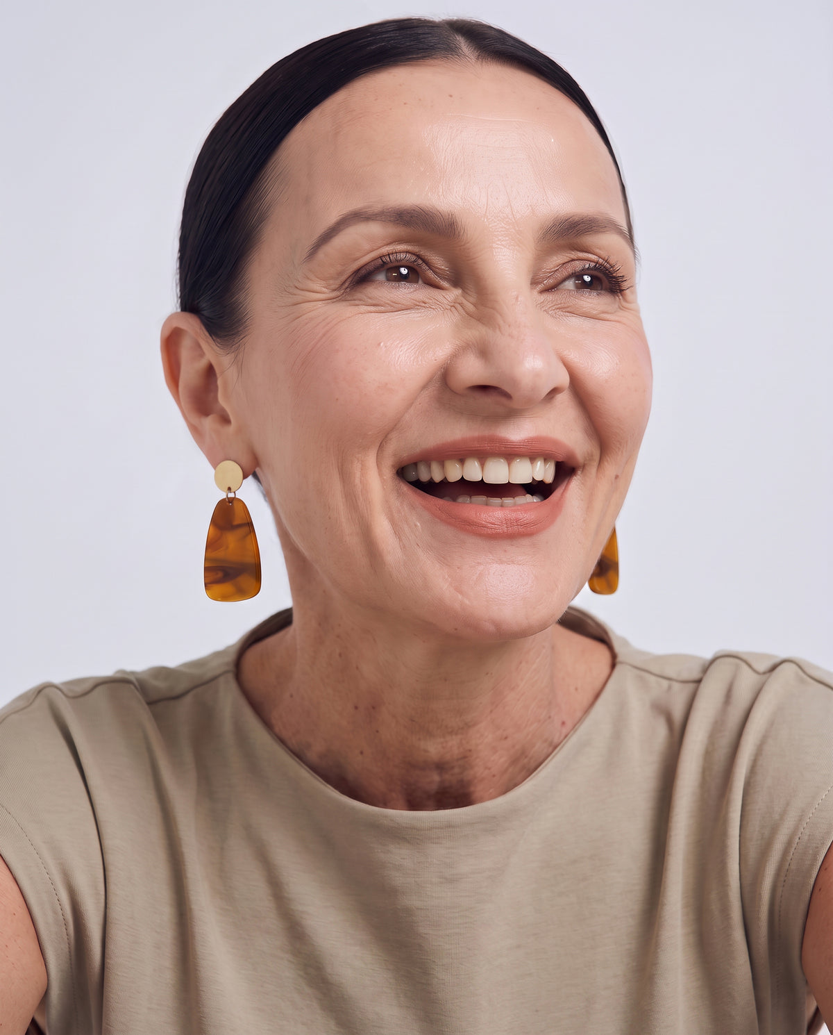 Salita Dangle Earrings - Smoked Amber