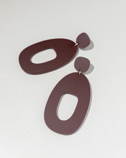 SOKO Large Statement Earrings - Merlot - Mingled