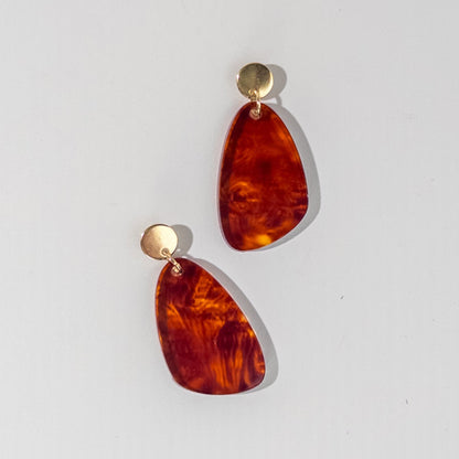 Suki Dangle Earrings - Lava - Mingled