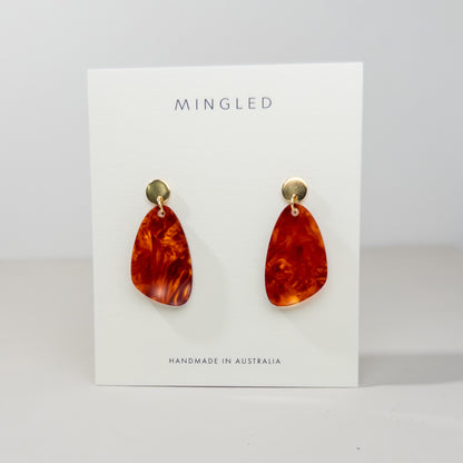 Suki Dangle Earrings - Lava - Mingled