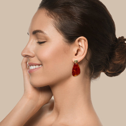 Suki Dangle Earrings - Lava - Mingled