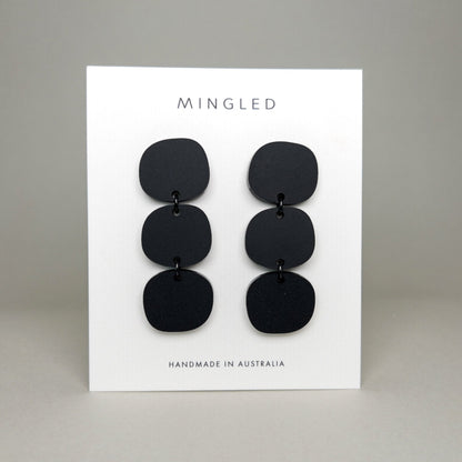 Triple Stack Dangles - Black - Mingled
