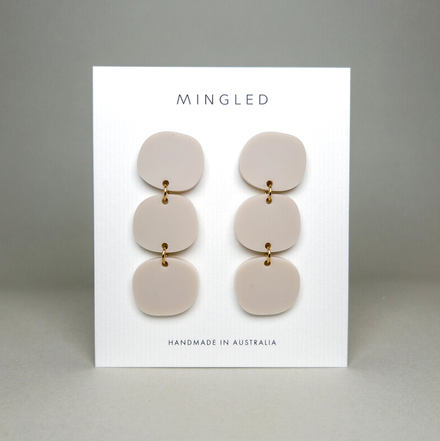 Triple Stack Dangles - Ivory Beige