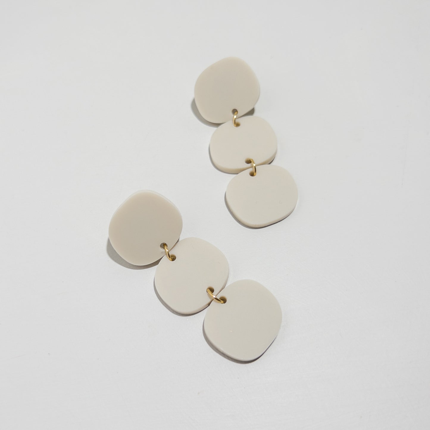 Triple Stack Dangles - Ivory Beige