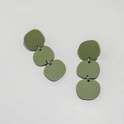 Triple Stack Dangles - Olive Green - Mingled