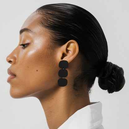 Triple Stack Dangles - Black - Mingled