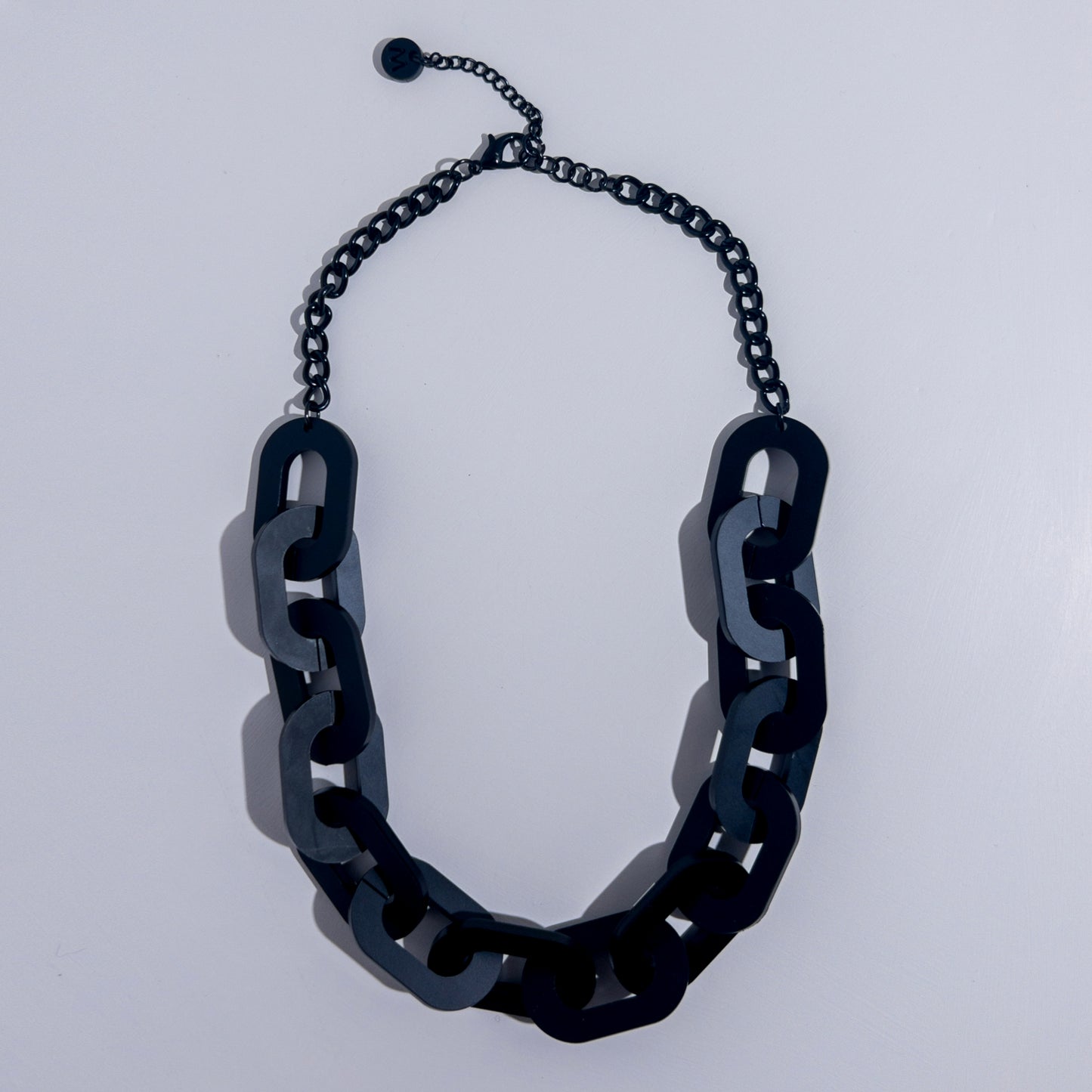 Chunky Chain Link Necklace - Matte Black